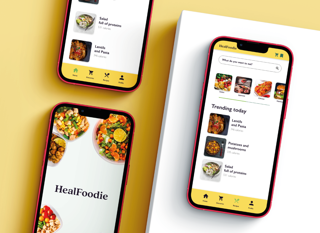 HealFoodie app design